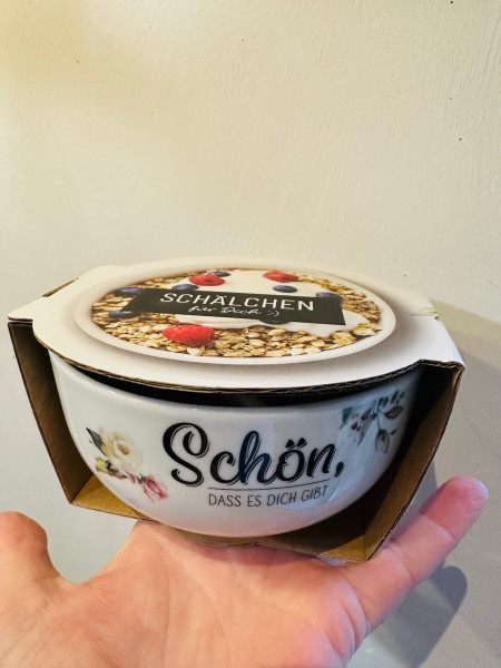 Schälchen für Dich- „Schön dass es Dich gibt“ Durchmesser 132xH68mm