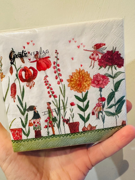 Servierten „Tanz in den Blumen“ „Cocktail grösse ca 25x25cm